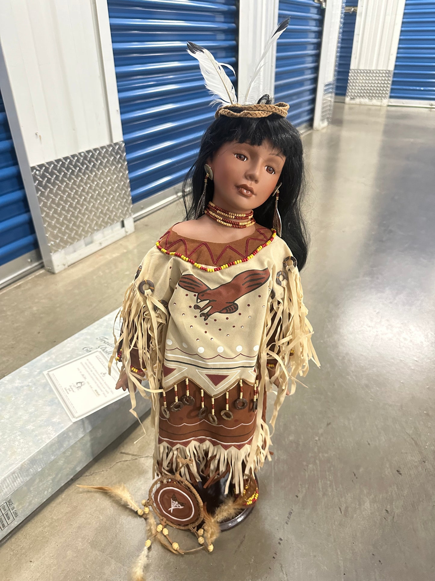 2 American Indian Dolls Porcelain “Midnight” And “South Wind”
