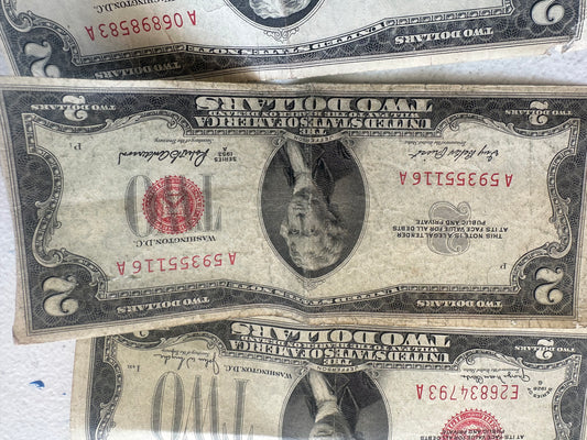 $2.00 Bills Different Year And Series